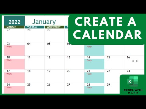 How To Create a Calendar in Excel