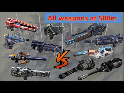 Best light weapon for 500m range only All weapons tested war robots