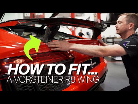 How to fit a Vorsteiner carbon wing to an Audi R8 V10