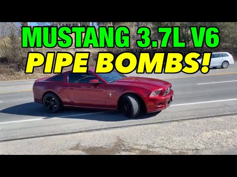 2014 Ford Mustang 3.7L V6 DUAL EXHAUST w/ PIPE BOMBS!