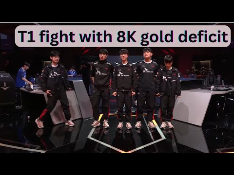 T1 with 8K gold deficit dominates MAD Lions!