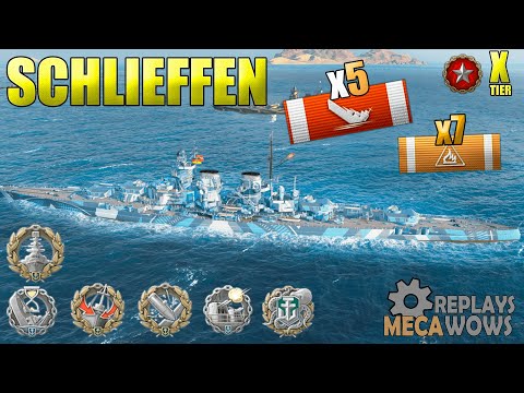 Schlieffen 5/7 Ships Destroyed Ranked Battle | World of Warships