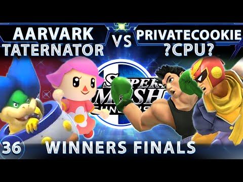 SSS 36 - Aarvark & Taternator (Red) Vs. privatecookie & CPU (Green) SSB4 Winners Finals