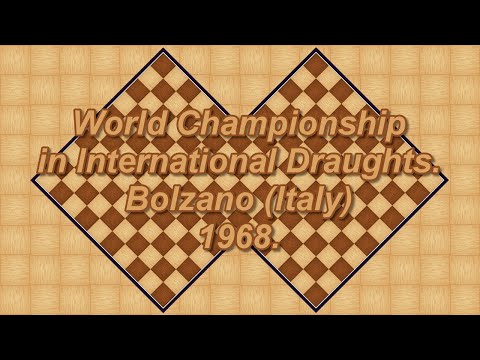 Ludwig Reimann (CZE) - Marius Pershad (SUR). Draughts World Championship. 1968.