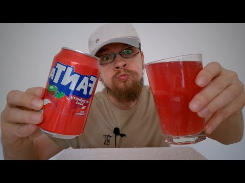 ASMR Drinking Fanta Strawberry Kiwi | No Talking Mouth Sounds