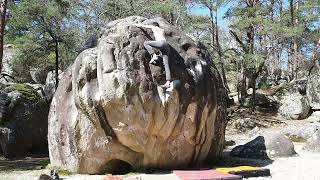 Video thumbnail: La Coccinelle (raccourci), 7c. Fontainebleau