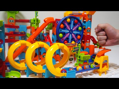 ジェットコースターマーブルランレースASMR MARBLE RUSH! 【VTech】 ULTIMATE SET and triple loop coaster