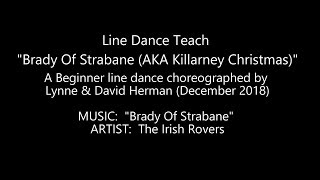 LINE DANCE TEACH:  Brady Of Strabane (aka Killarney Christmas)