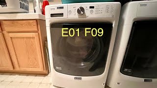 MAYTAG WASHER CODE - F09 E01 OR F03 E01 EASY DIY FIX - Washing Machine Not Draining - Whirlpool - GE