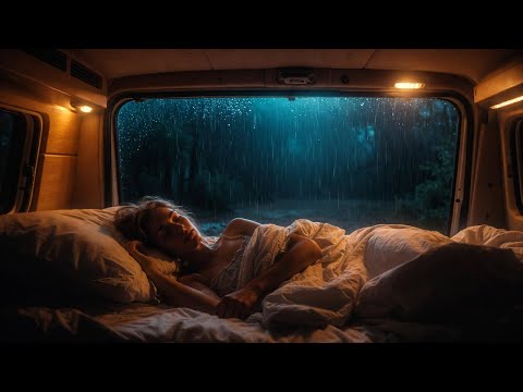 Car Camping as the Rain Never Stops | Immersive Night Atmosphere AHD