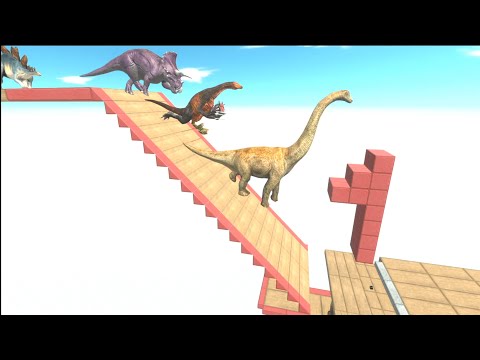 Dinosaurs And Mammals In Deadly Obstacle Course - Animal Revolt Battle Simulator