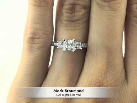 1.36ct Princess Cut Diamond Engagement Anniversary Ring - Mark Broumand