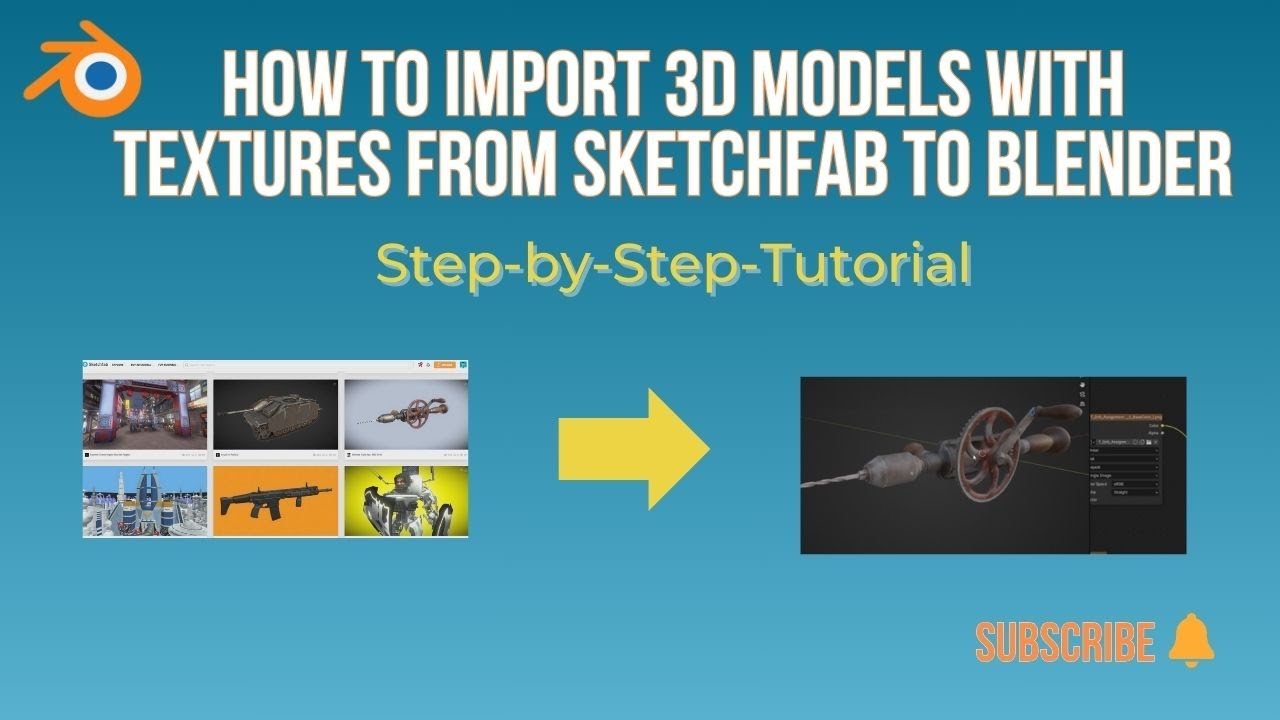 How to import 3D models with textures from SketchFab to Blender | Step-by-step guide