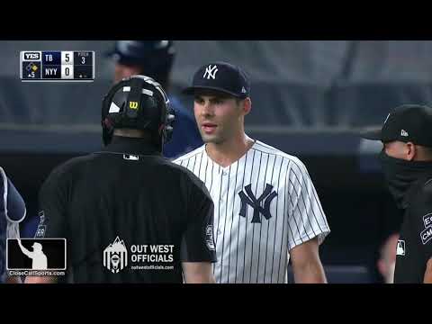 Ejection 47 - With Both Managers Suspended, Crew Chief Chad Fairchild Tosses NY's Ben Heller for HBP