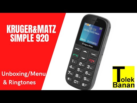 Kruger&Matz Simple 920 Telefon dla seniora - Prezentacja - Unboxing / Menu & Ringtones