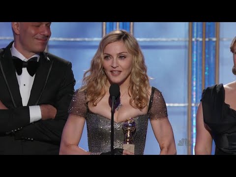 Madonna winning Golden Globe Award for the Best Original Song in 2012