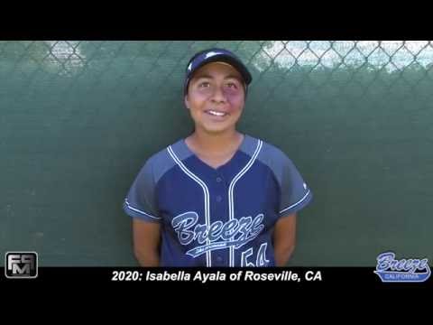 2020 Isabella Ayala Second Base and Third Base Softball Skills Video - CA Breeze Warren