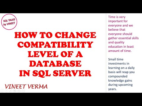 Databases Sql Server Migrate Database Set Compatibility Level