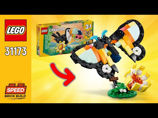Vídeo relacionado con LEGO Creator 3 en 1 Fauna Salvaje: Tucán Tropical con Flor - Animal de Juguete Transformable en Mariposa o Figura de Pez Tropical - Regalo Creativo para Niños y Niñas de 7+ Años 31173