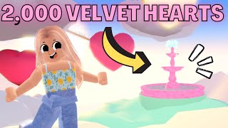 Throwing *2,000 VELVET HEARTS* into Cloud Fountain ☁️⛲️ | Wild Horse Islands