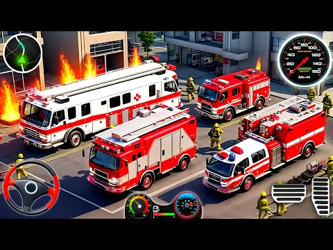 Fire Truck City Rescue Simulator 3D - Us Emergency 911 Firefighter Driver - Android Gameplay 