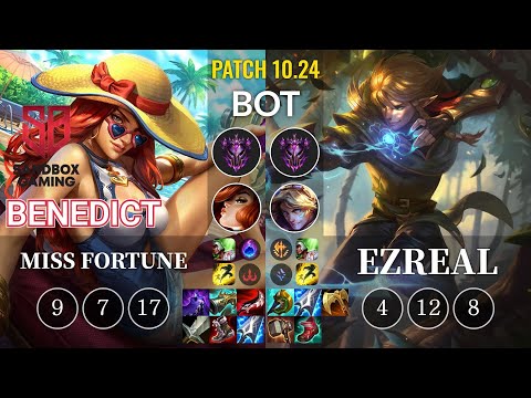 SB Benedict Miss Fortune vs Ezreal Bot - KR Patch 10.24