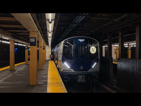 NYC Subway: R211A (N) Train Burn-In Testing @ 59th Street