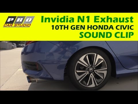 Invidia N1 Exhaust Sound Clip - 10th Gen Honda Civic 1.5T Turbo - 2016 2017 2018 2019 2020 2021