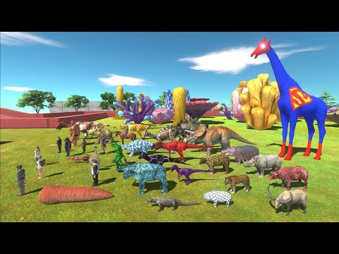 Escape from SUPERMAN GIRAFFE - Escape from Monster - Animal Revolt Battle Simulator