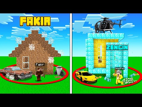 EVSİZ DAİRE VS MİLYONER DAİRE - Minecraft Daireden Son Çıkan Kazanır