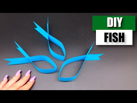 Basteln mit Papier Fisch DIY Deko für Sommer