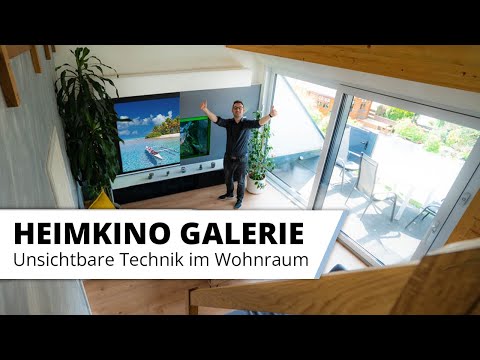 Großes Heimkino ohne Kabel - so geht's. Unsichtbare Integration der Technik im Wohnzimmer.