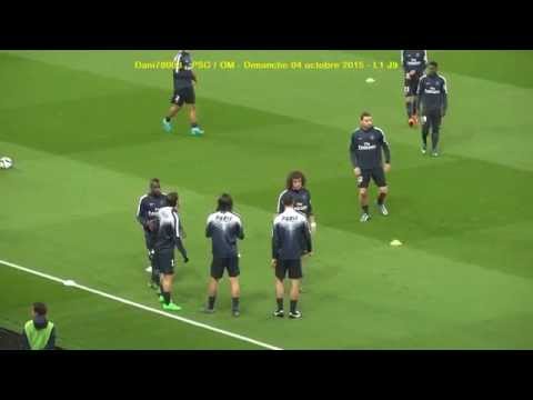 PSG / OM 04.10.2015 : 2-1 (L1 J9) 2/6 : Entrée du PSG pour l'échauffement