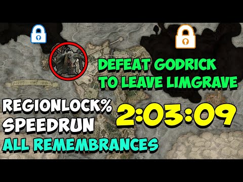 Elden Ring All Remembrances RegionLock% Speedrun (2:03:09) | Read description for more info