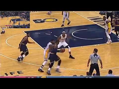 Paul George 's great defense on LeBron