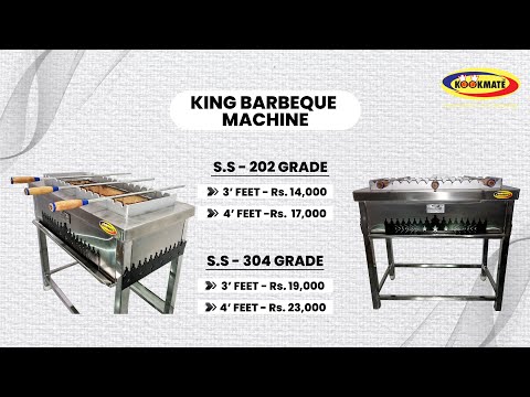 Kookmate silver barbeque machine, for commercial kitchen, si...