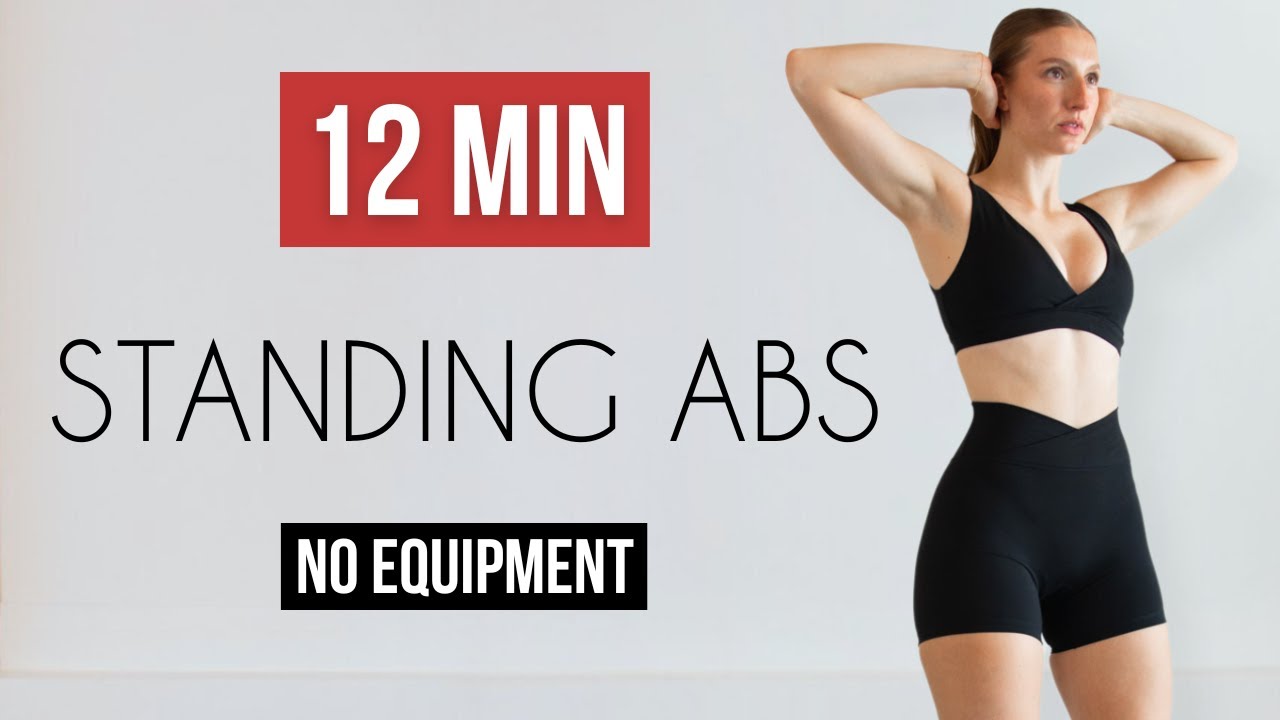 12 min STANDING ABS Workout (No Equipment) - YouTube