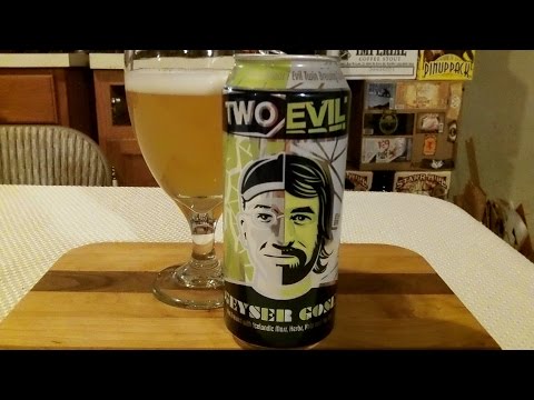 Two Roads & Evil Twin Two Evil Geyser Gose (5.5% ABV) DJs BrewTube Beer Review #899