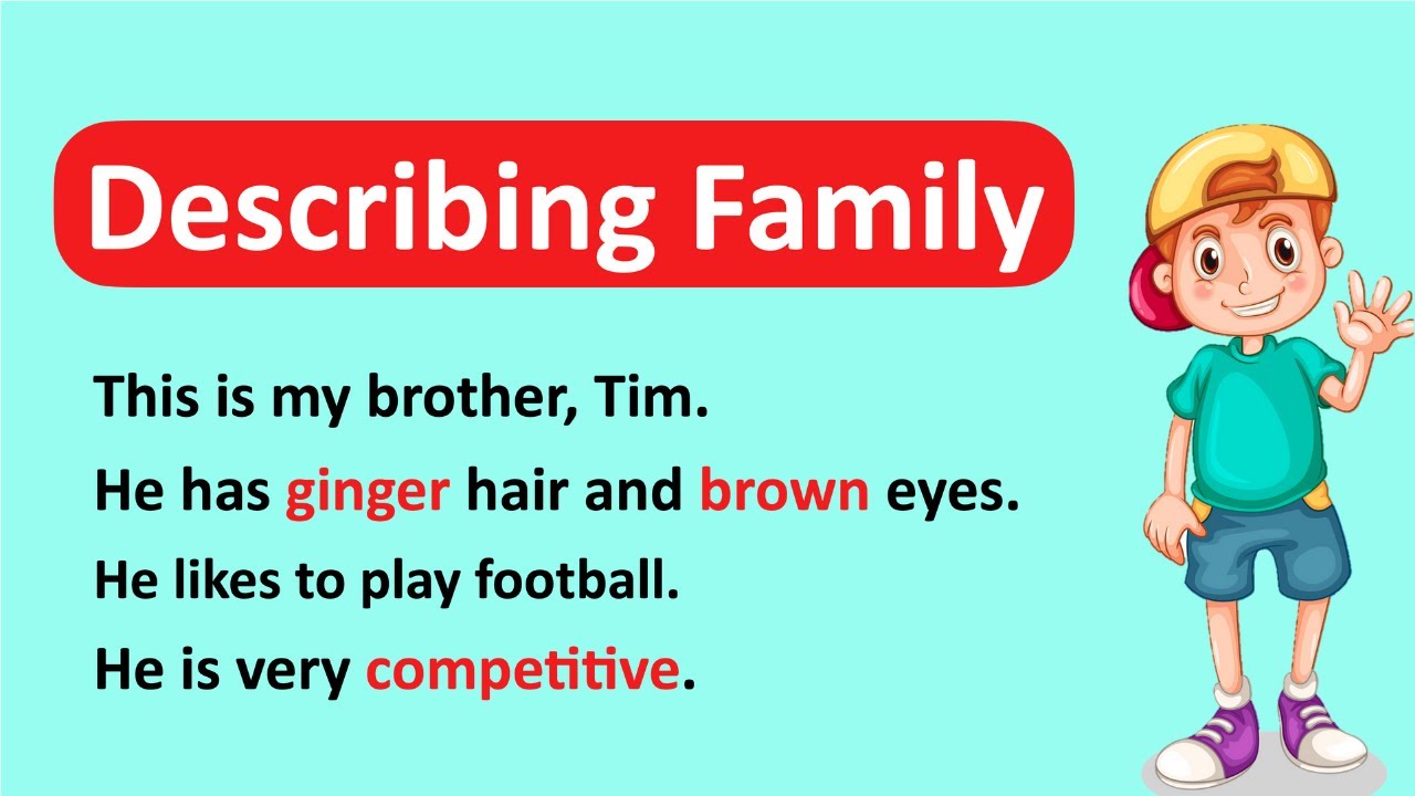 Using Adjectives to Describe Family 👪  | Learn with Examples