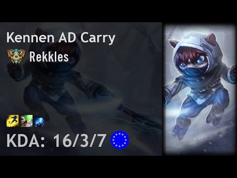 Kennen AD Carry vs Ezreal - Rekkles - EUW Challenger Patch 6.22