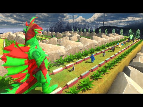 Colorful Gigan 197x Godzilla vs Super Godzilla Death Run | Animal Revolt Battle Simulator..