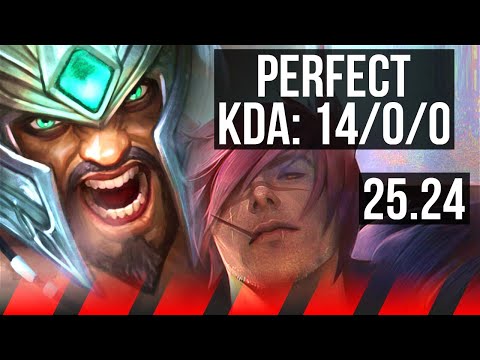 TRYNDAMERE vs SETT (TOP) | Perfect KDA: 14/0/0 | KR Diamond | 25.24