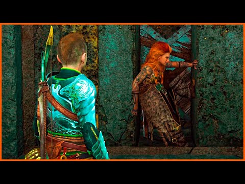 Thrud and Atreus Opening Door Vs Kratos Opening It | God Of War Ragnarok PS5