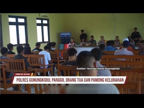 POLRES GUNUNGKIDUL AMANKAN SEKELOMPOK REMAJA YANG TERINDIKASI AKAN TERLIBAT PERANG SARUNG