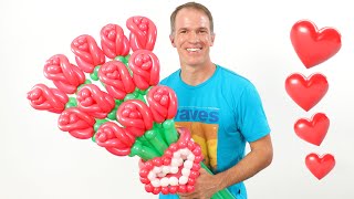 REGALOS PARA EL 14 DE FEBRERO 😍 ( rosa de globos ) flores con globos - globoflexia - gustavo gg