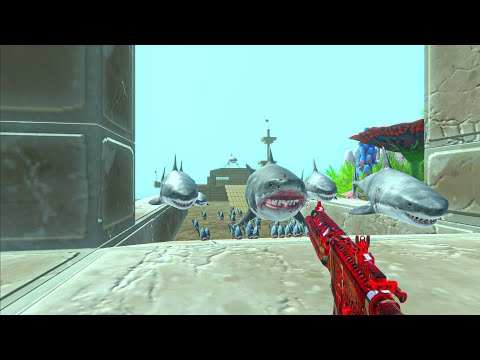 FPS AVATAR AQUATIC DEATH RUN WITH ALL WEAPONS-Animal Revolt Battle Simulator