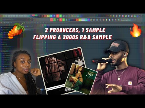 2 Producers 1 Sample Flipping a 2000s R&B Song for Bryson | FL Studio Tutorial @VLTNThePlug