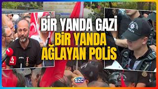 Gazilerle Karşı Karşıya Getirilen Çevik Kuvvet Gözyaşlarına Boğuldu! Y