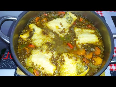 Receta de lentejas con bacalao