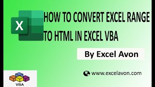 How to Convert Excel Range to Html In Excel VBA